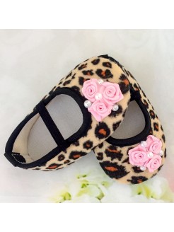 Βaby girl shoes Leopard with roses