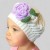 Baby Girl Knitted White Beret Hat