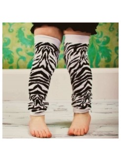 Baby girl leg warmers Zebra