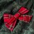 Red Christmas Tartan Bow Hair Clip