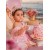 Baby girl pink lace dress with feathers sleeves