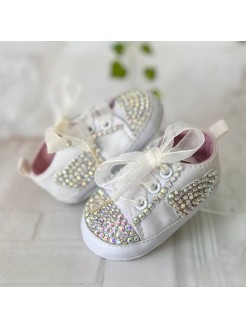 Baby girl white shoes Bling Bear