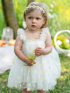 Baby Girl Dress with Daisies
