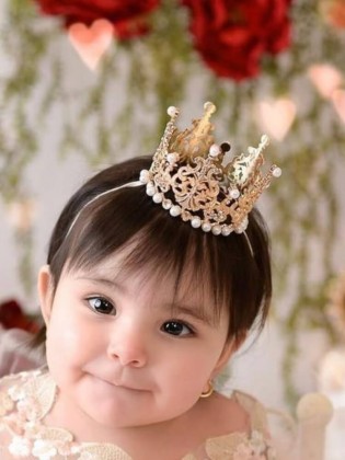 Baby Gold Tiara Princess Crown Birthday Headband