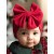 Baby Girl Red Turban Big Bow Headband