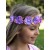 Flower Girl Crown Headband Lavender with Gold