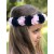 Flower Crown Headband Navy and Pink