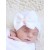 Newborn hat White with White bow