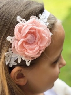 Baby Girl Lace and Chiffon Handmade Headband