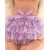 Baby girl frilly pants and hat set Lavender