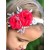 Exclusive baby girl headband Coral Red Flowers