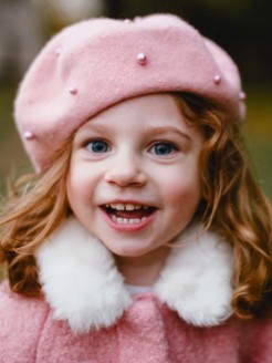 Girl Beret Hat Pink