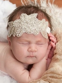 Baby Girl Exclusive Headband Rhinestone Applique