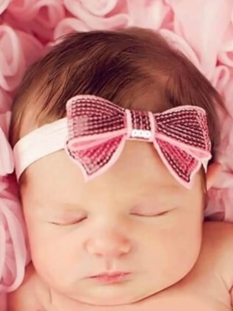 Baby girl headband Sparkle bow