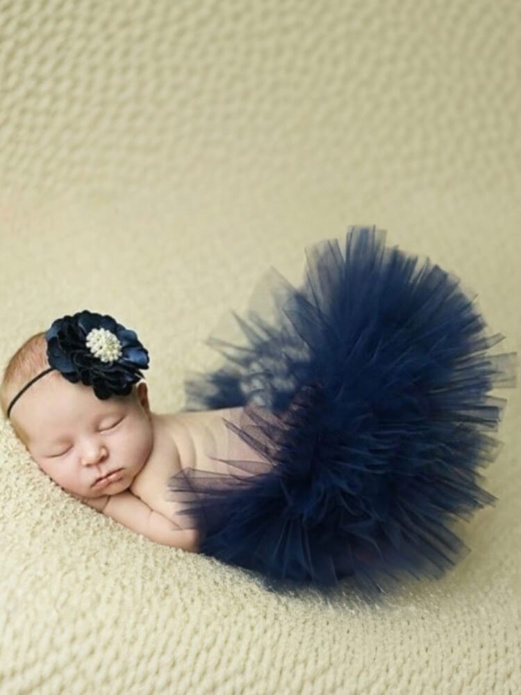 Baby Girl Navy Blue Tutu Tulle Skirt