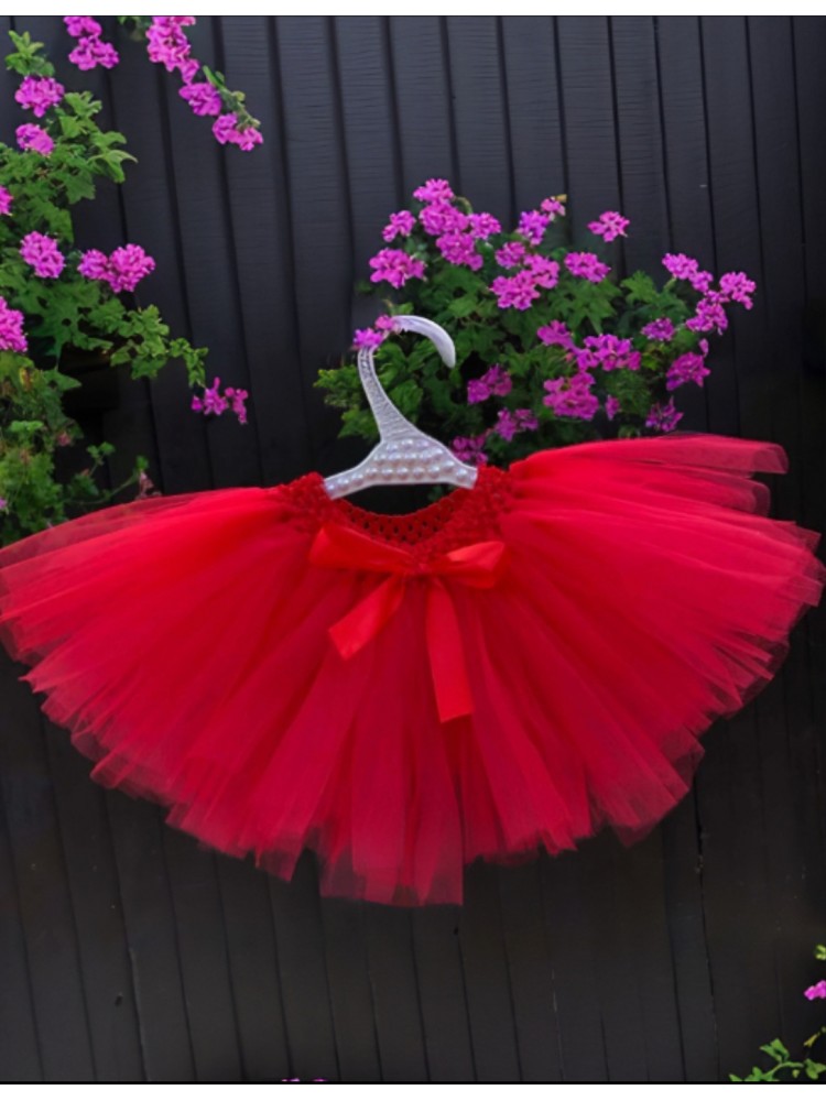 Baby Girl Red Tutu Tulle Skirt