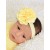 Baby Headband Yellow Satin Tulle Flower