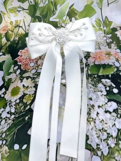 Girl First Communion Coquette Bow Hair Clip