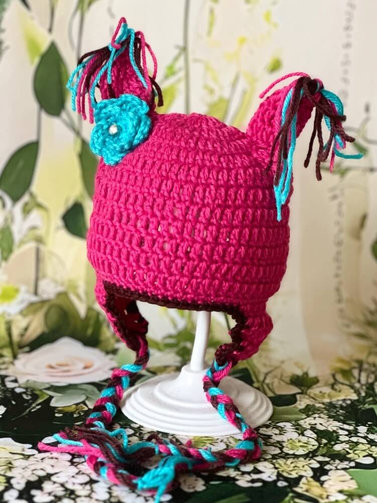 Baby Girl Crochet Hat Fuchsia