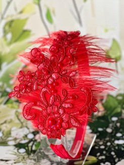 Red Feather Headband